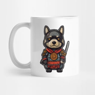 Cute Dog Samurai Knight Mug